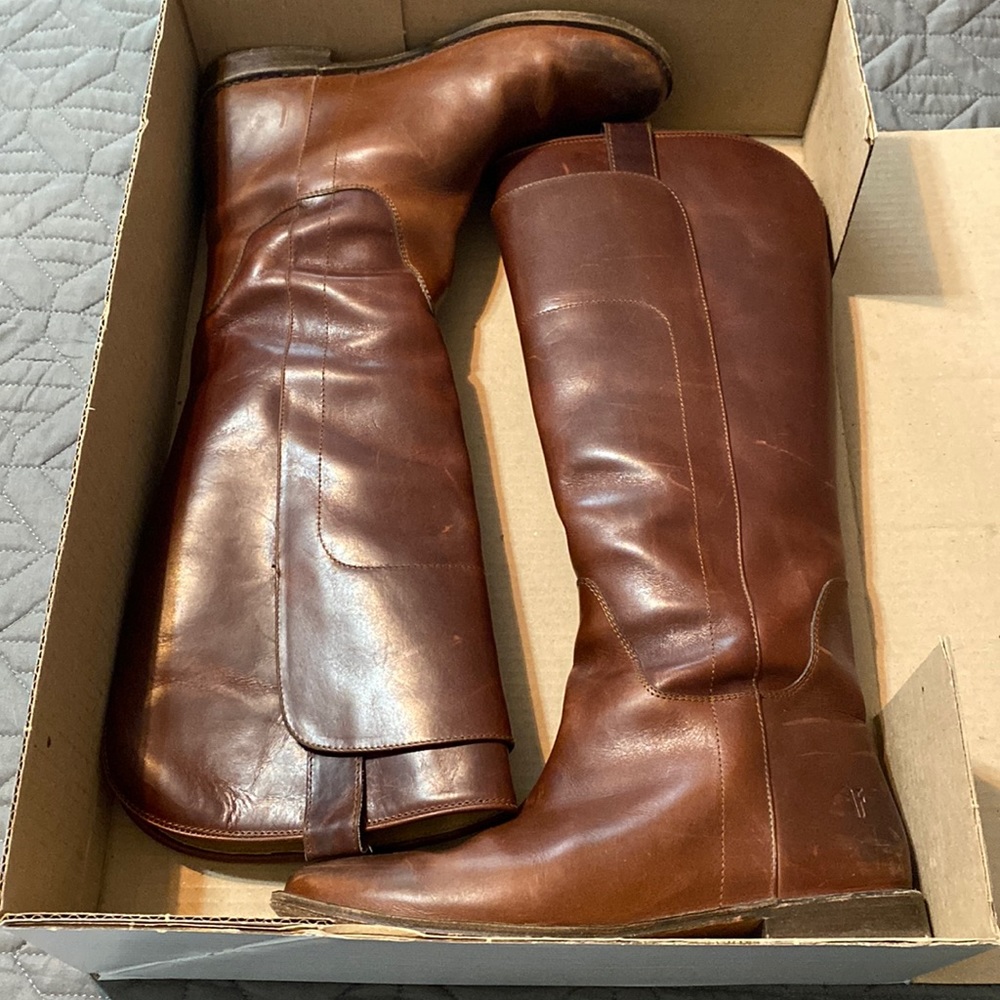 Frye riding boots, cognac, size 8.5